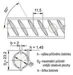 Betonářská ocel Ø 20 mm rovná - 6 m