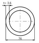 Trubka bezešvá 76 x 3,6 mm