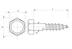 Vrut do dřeva DIN 571 – 10 × 200 mm ZB