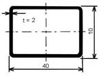 Jekl obdelníkový 40 x 10 x 2 mm