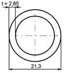 Trubka bezešvá 1/2" (21,30x2,65mm)