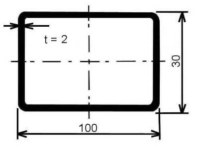 Jekl obdelníkový 100 x 30 x 2 mm