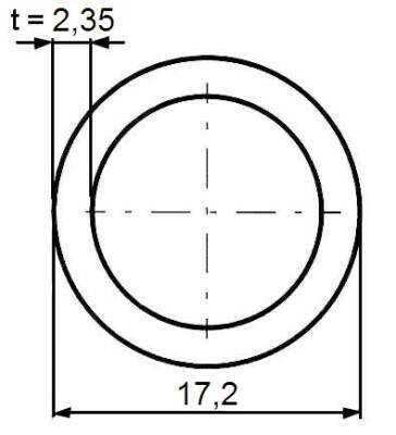 Trubka svařovaná 3/8" (17,20x2,35mm)