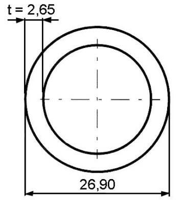 Trubka svařovaná 3/4" (26,90x2,65mm)