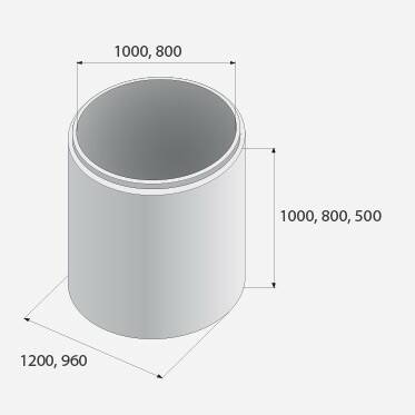 Skruž betonová TBX 2-80/50 – 960 × 800 × 500 mm