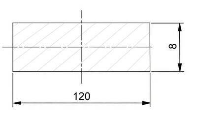 Plochá ocel 120 x 8 mm válcovaná